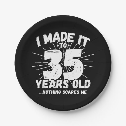 35歳皮肉ミームおもしろい35誕生日 ペーパープレート (正面)