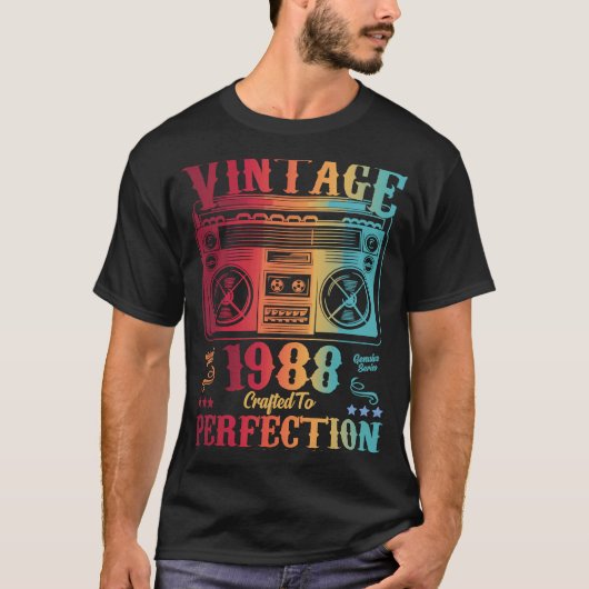 35歳誕生日ヴィンテージ1988女性男性 Tシャツ (正面)