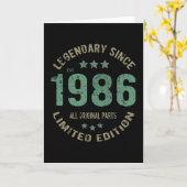 35歳1986年35誕生日以来の伝説 カード (黄色い花)