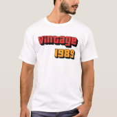 35歳 ギフト 男女 ヴィンテージ 1989 35歳の誕生日 Tシャツ (正面)