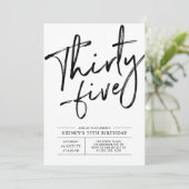 35歳 現代の誕生日パーティー 招待状 (スタンド正面)