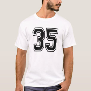35番スポーツジャージー選手ユニフォーム35番目 Tシャツ