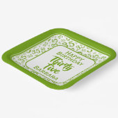 35番目のパーティー乱数パターン(緑/白) ペーパープレート (傾斜あり)