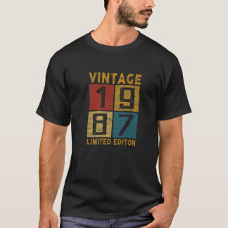 35番目の誕生日のヴィンテージ1987生まれ年1987年35歳 Tシャツ