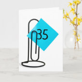 35番目の誕生日ノートの紙クリップ カード (黄色い花)