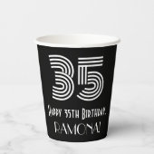 35番目の誕生日:インスパイアアールデコの検索「35」 +名前 紙コップ (裏面)