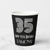 35番目の誕生日:インスパイアアールデコの検索「35」 +名前 紙コップ (正面)