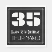 35番目の誕生日:インスパイアアールデコ検索"35" +名前 スタンダードランチョンナプキン (正面)