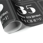 35番目の誕生日-インスパイアアールデコ検索"35"，名前 ラッピングペーパー (ロールコーナー)