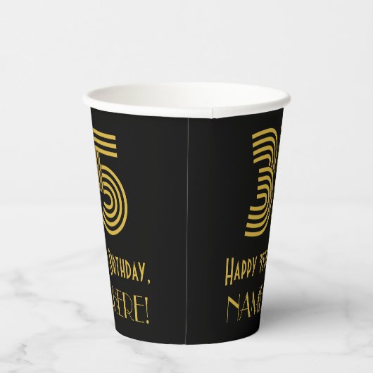 35番目の誕生日:インスパイアアールデコ「35」の検索と名前 紙コップ (右)