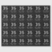 35番目の誕生日:インスパイアアールデコ「35」を見る/名前 ラッピングペーパー (フラット)