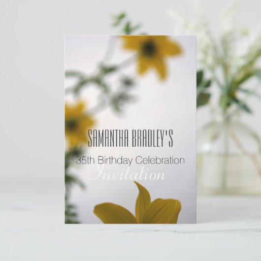 35番目の誕生祝いフローラ招待状 招待状 (スタンド正面)