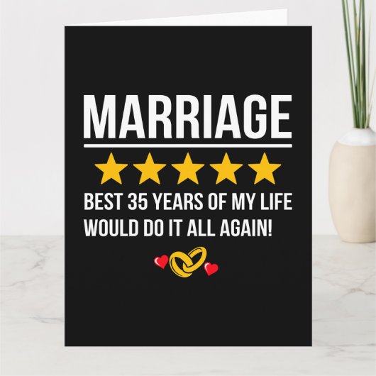 35結婚した年かわいい35結婚周年 カード (正面)