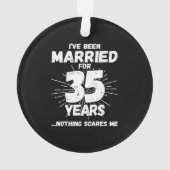 35結婚した年35おもしろい周年 オーナメント (裏面)