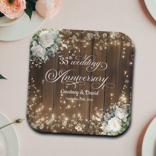35結婚周年記念素朴灯 ペーパープレート