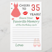 35誕生日お気に入りの誕生日女の子の記憶 (正面)