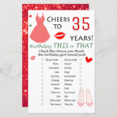 35誕生日このゲームまたはゲーム (正面/裏面)