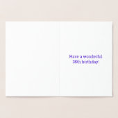 35誕生日はっきりした:「35歳!」 ゴールドフォイルカード 箔カード (内部)