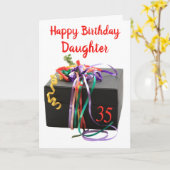 35誕生日カスタマイズ可能カード カード (黄色い花)