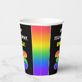35誕生日カラフル：レインボー# 35,名前をカスタムする 紙コップ (右)