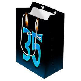 35誕生日キャンドルミディアム抱き枕 ミディアムペーパーバッグ