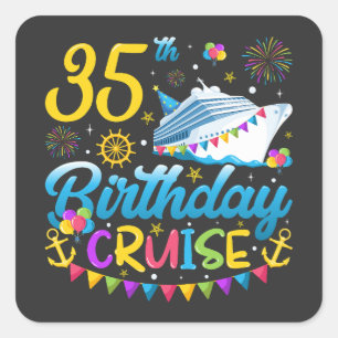 35誕生日クルーズBデイパーティー スクエアシール