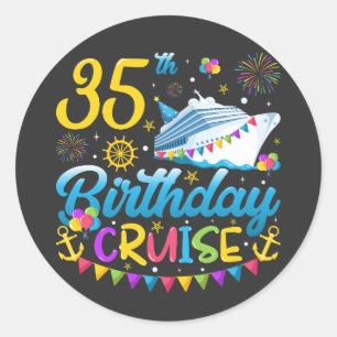 35誕生日クルーズBデイパーティー ラウンドシール