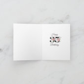 35誕生日グリーティングカード – フローラ年齢35 カード (内部)