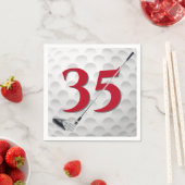 35誕生日ゴルフクラブナプキンス スタンダードカクテルナプキン (インサイチュ)