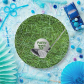 35誕生日ゴルフボール及びクラブ紙プレート ペーパープレート (パーティー)