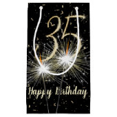 35誕生日スパークラオンブラック スモールペーパーバッグ (正面)