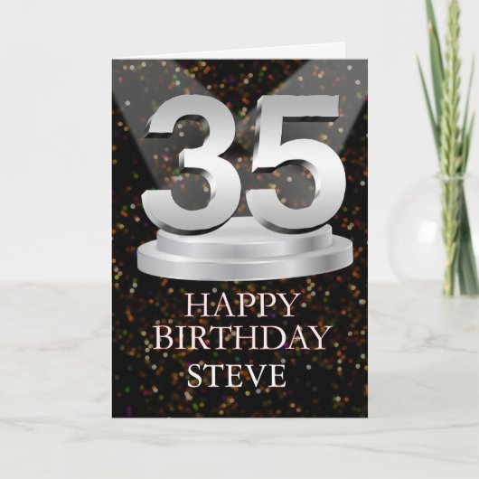 35誕生日スポットライト名刺追加 カード (正面)