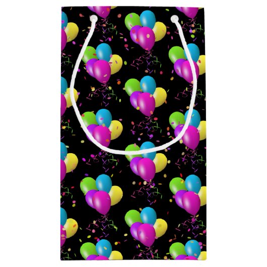 35誕生日バルーンと紙吹雪小抱き枕 スモールペーパーバッグ (裏面)