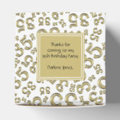 35誕生日金ゴールド/白コラージパターン フェイバーボックス (上部)