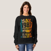 35誕生日1987年素晴らし5月以来35年 スウェットシャツ (正面フル)