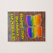 35誕生日:おもしろいグラフィティインスパイアレボン35 ジグソーパズル (横)