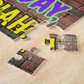 35誕生日~おもしろい、アーバングラフィティインスパイアルック ジグソーパズル (側面)