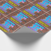 35誕生日:おもしろい、アーバングラフィティインスパイアルック ラッピングペーパー (角)