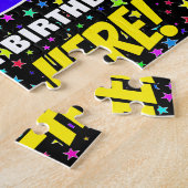 35誕生日:おもしろい、カラフル星野パターン ジグソーパズル (側面)