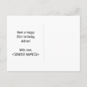 35誕生日:はっきりした,おもしろい,シンプル虹， 35 ポストカード (裏面)