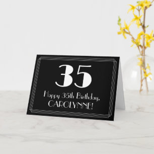 35誕生日~アールデコ見るインスパイア"35",名前 カード