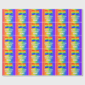 35誕生日: カラフル、おもしろいレインボーパターン# 35 ラッピングペーパー (フラット)