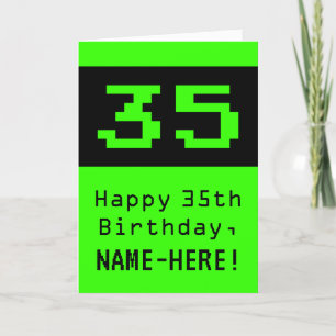 35誕生日:Nerdy/オタク系のスタイル「35」と名前 カード