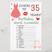 35誕生日Wordスクランブルゲーム (正面)