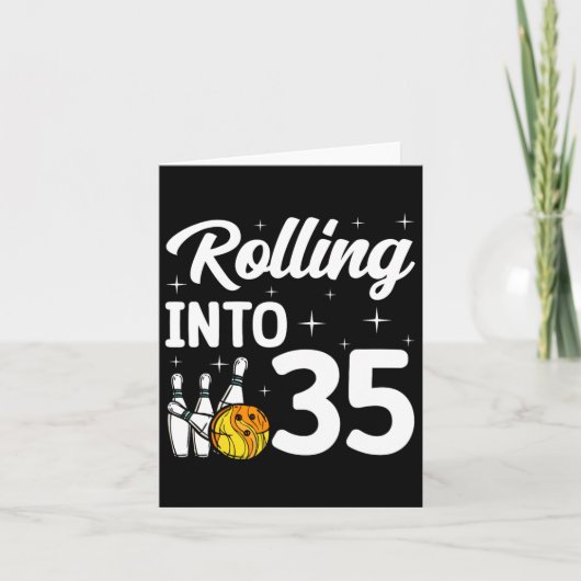 35転がボーリング35誕生日 カード (正面)