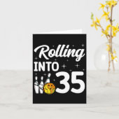 35転がボーリング35誕生日 カード (黄色い花)