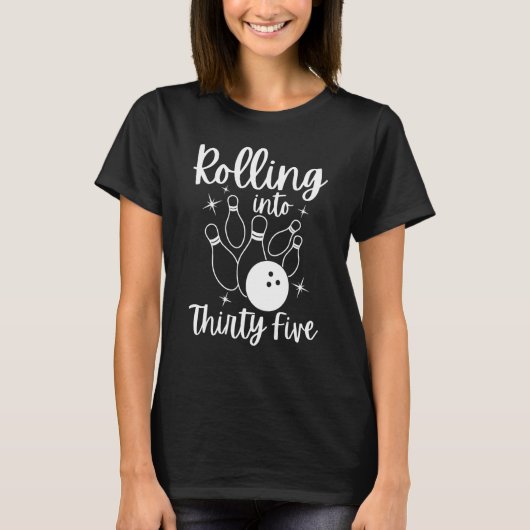 35転が歳の生後おもしろいの誕生日に Tシャツ (正面)