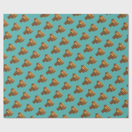 35転が mmカメラフィルムの巻き付けパターン(の模様が)ある紙 ラッピングペーパー (フラット)