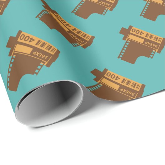 35転が mmカメラフィルムの巻き付けパターン(の模様が)ある紙 ラッピングペーパー (ロールコーナー)