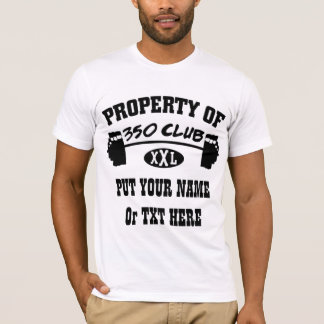 350のクラブXXL人の合われたTシャツの特性 Tシャツ